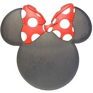 Disney Minnie Mouse Black 3-D Rubber Magnet NWT